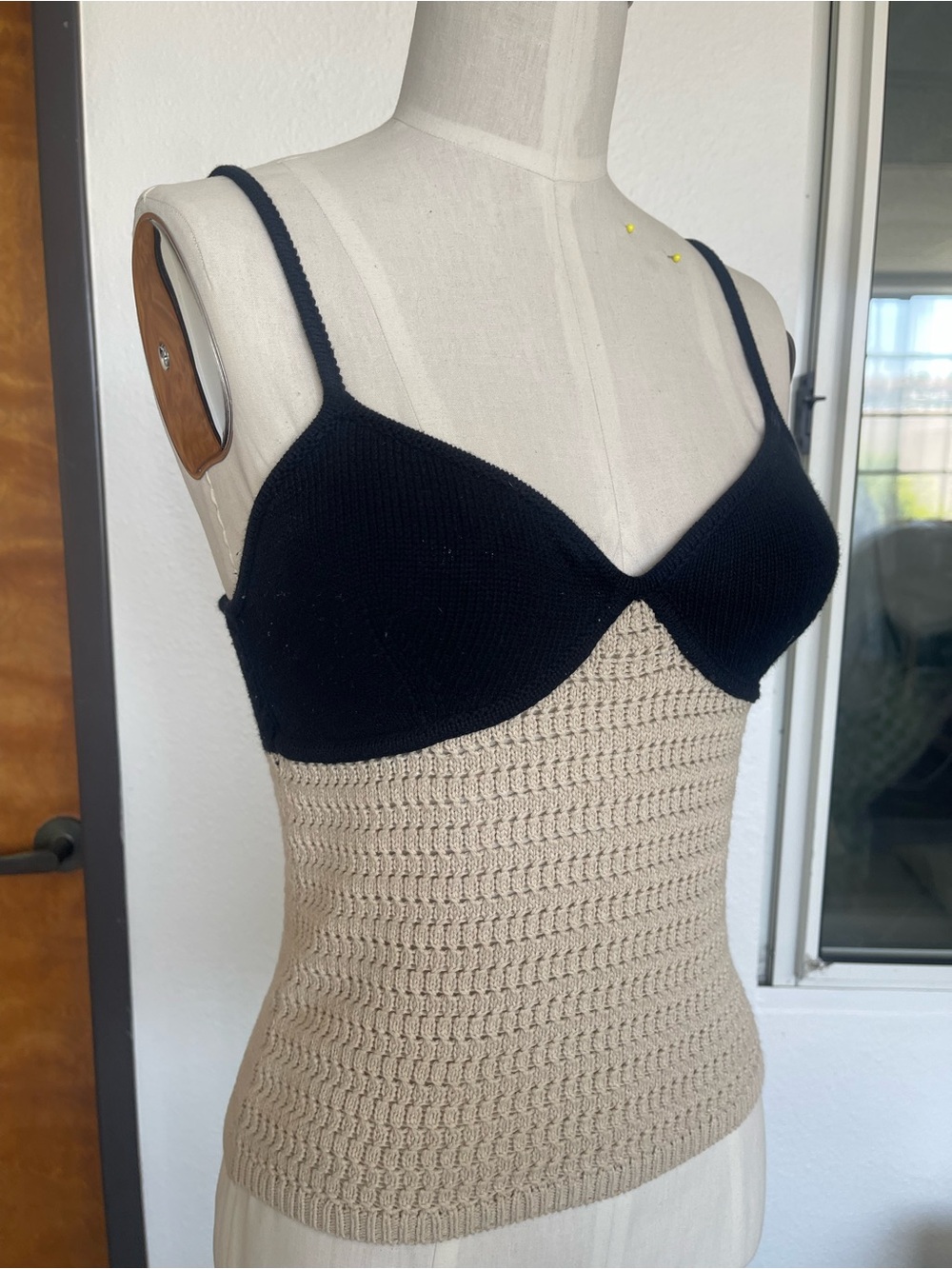 REFORMATION KNITTED CROCHET TOP